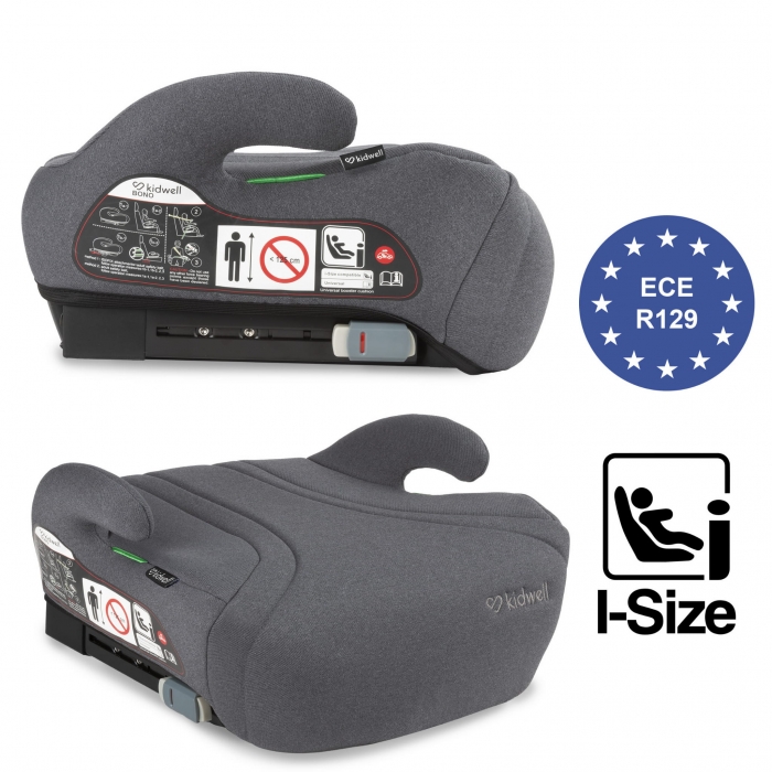 Inaltator auto pentru copii Kidwell Bono Grey cu isofix 125-150 cm - 5