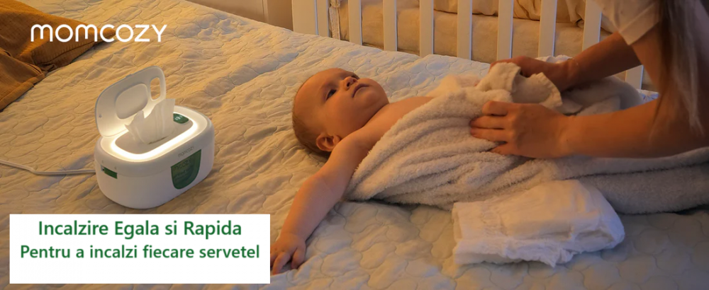 Incalzitor pentru servetele umede cu lumina Momcozy - 4