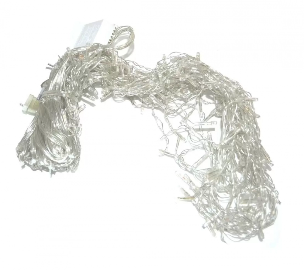 Instalatie de Craciun tip turturi cu lumina led multicolora, franjuri, 270 leduri, 6m - 1