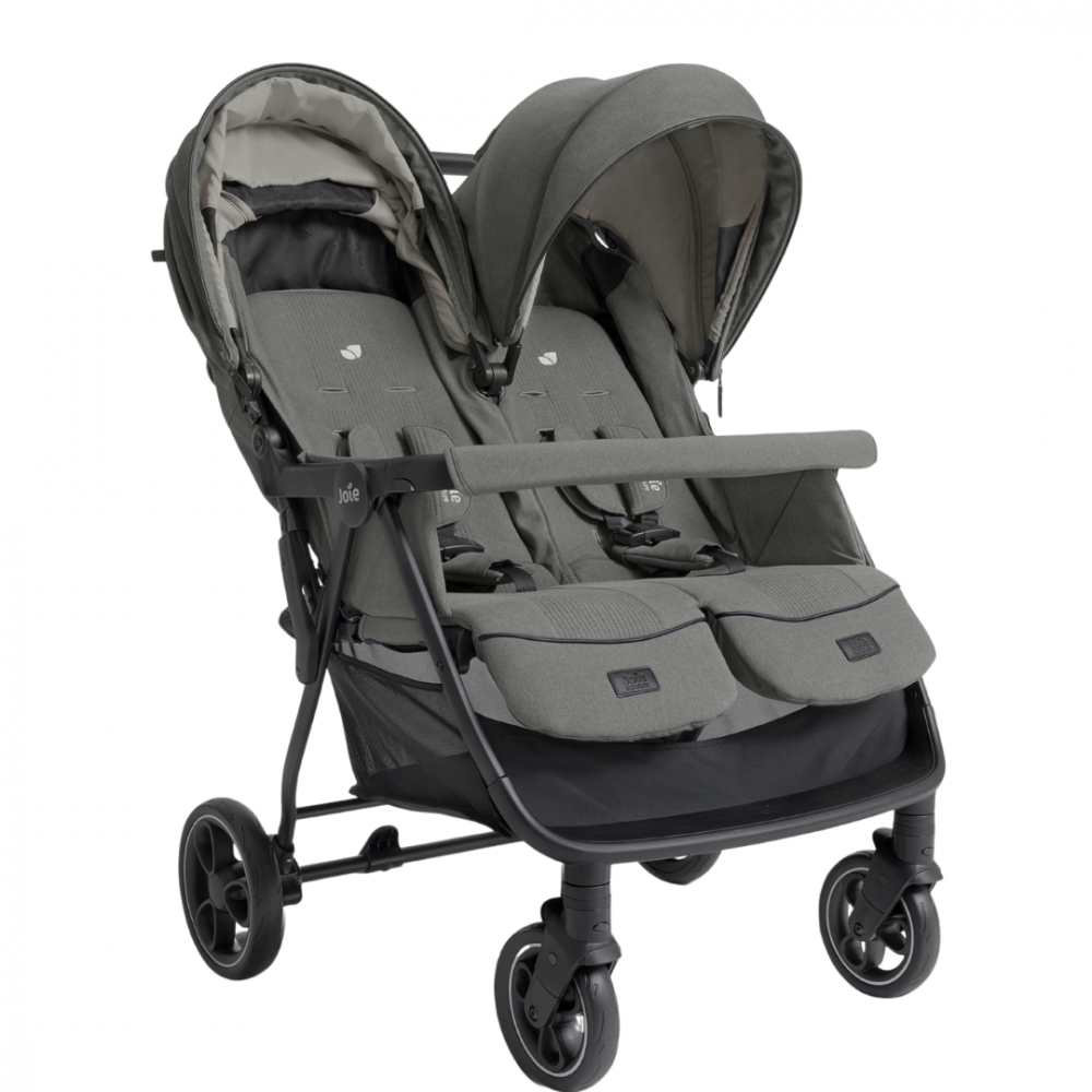 Carucior pentru gemeni Joie Estrella Evergreen cu suspensii, spatar reglabil, suport picioare ajustabil - 2