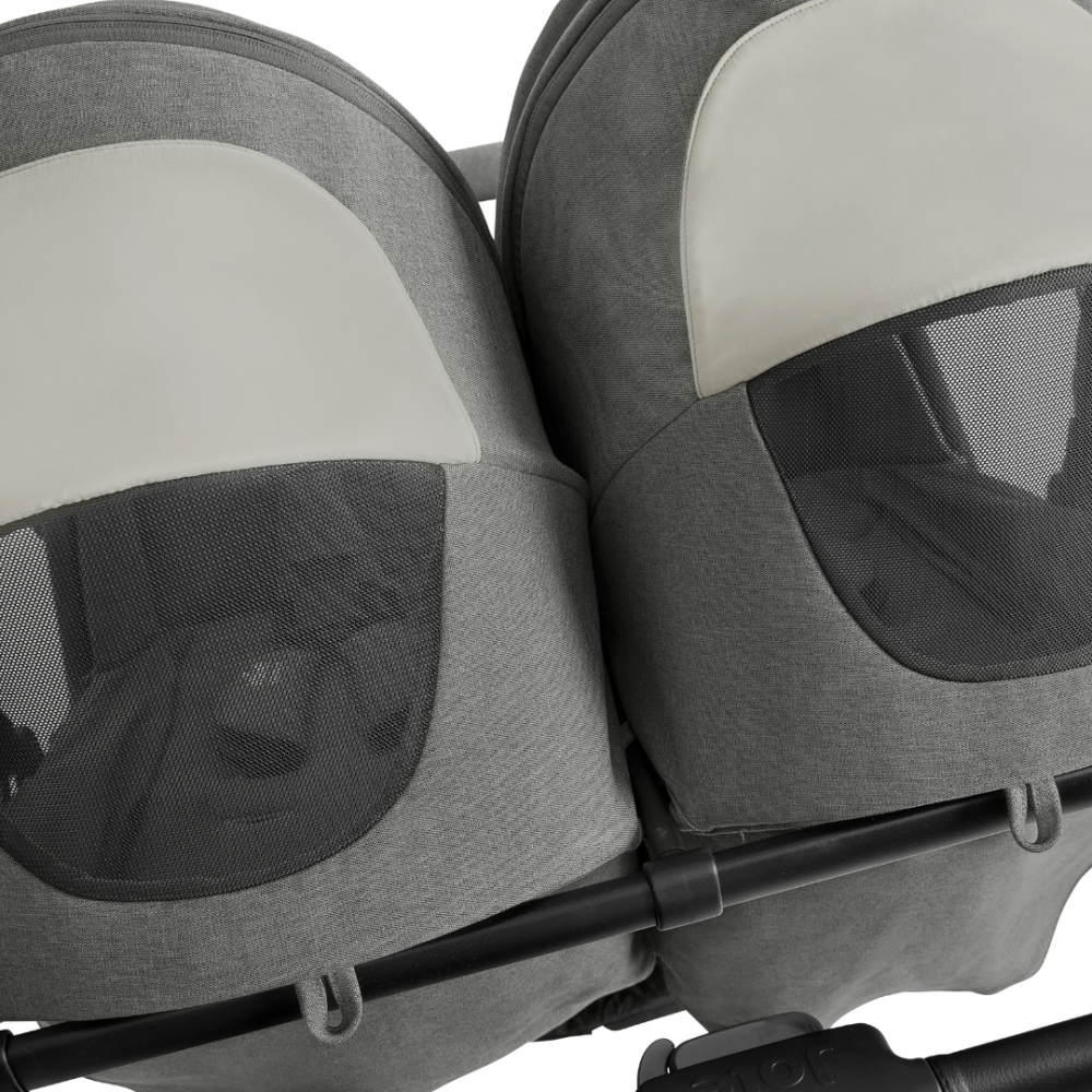 Carucior pentru gemeni Joie Estrella Evergreen cu suspensii, spatar reglabil, suport picioare ajustabil - 6