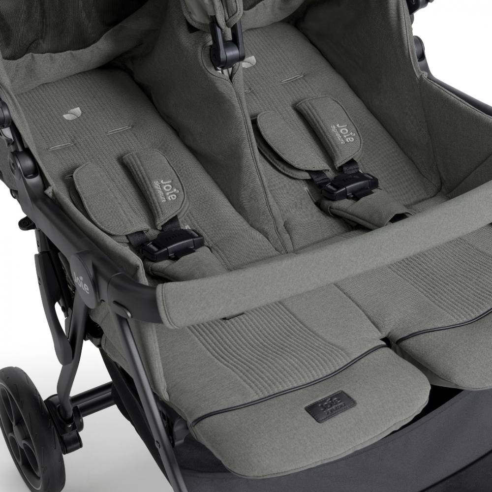 Carucior pentru gemeni Joie Estrella Evergreen cu suspensii, spatar reglabil, suport picioare ajustabil - 7