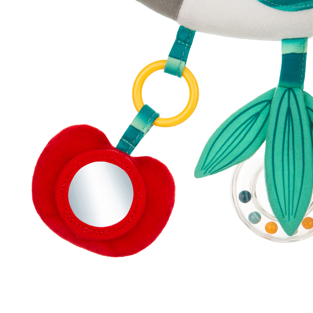 Jucarie senzoriala din plus Akuku Panda pentru caruciorpatutscaun auto,cu oglinda si zornaitoare,dimensiune 30x25 cm - 2