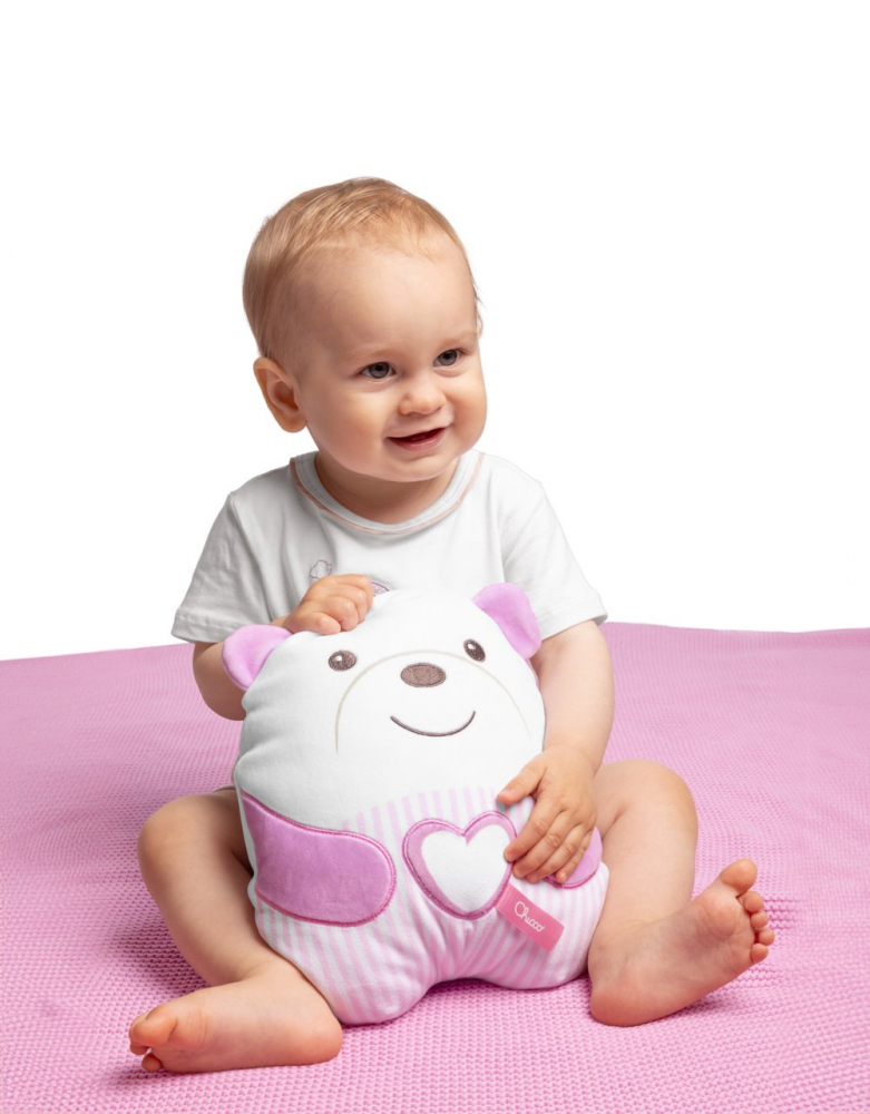 Jucarie ursulet de plus Chicco First dreams roz 0 luni+ - 1