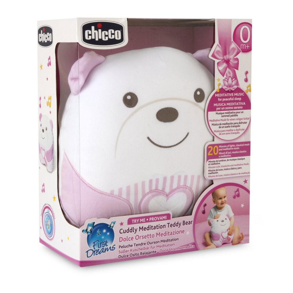 Jucarie ursulet de plus Chicco First dreams roz 0 luni+ - 4