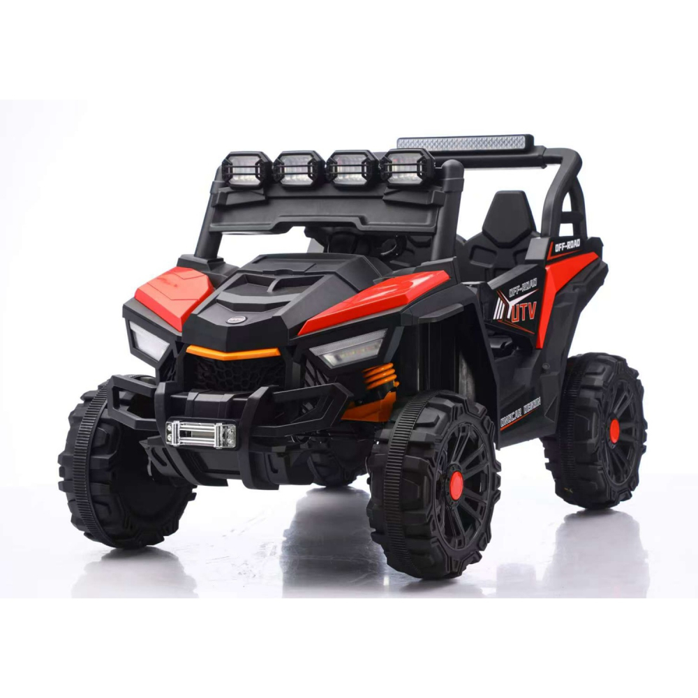 Masinuta electrica de teren pentru copii Nichiduta UTV Off Road Red cu telecomanda 2.4G,acumulator 12V4.5Ah,doua motoare x 35w,faruri si proiectoare led functionale,usi cu deschidere,roti robuste,functie swing - 1