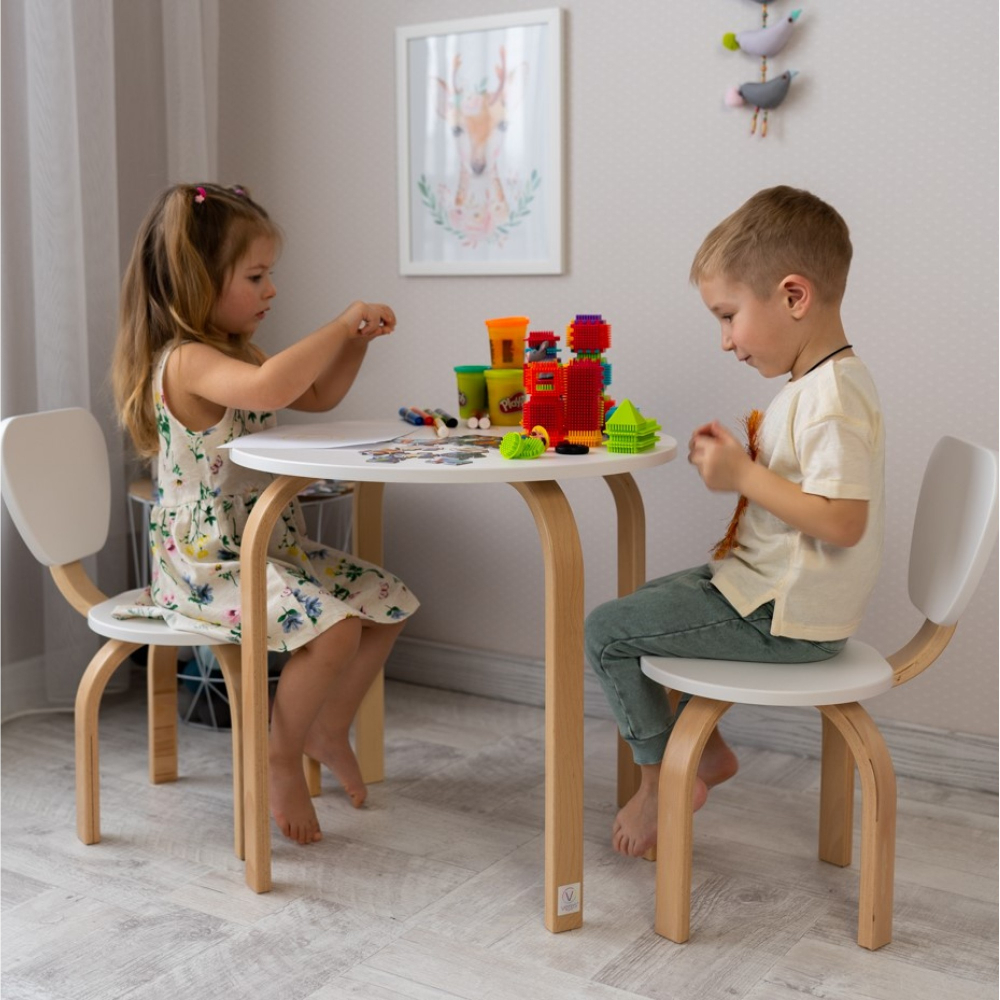 Masuta pentru copii Veres Monaco Alb natur - 1