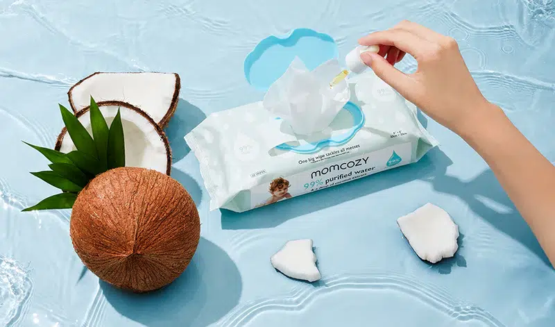 Servetele umede hipoalergenice fara parfum pe baza de apa Momcozy 720 bucati - 1