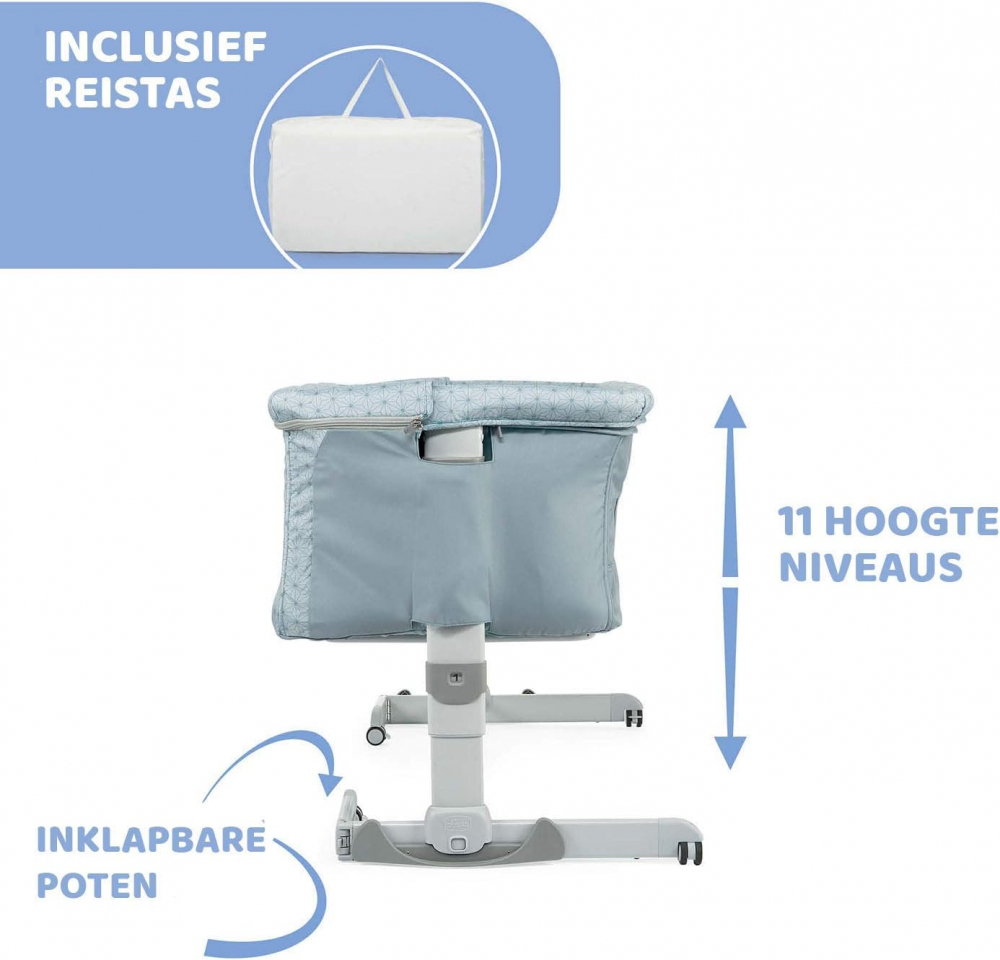 Patut co-sleeping Chicco Next2Me dream turcoaz 0 luni+ - 8