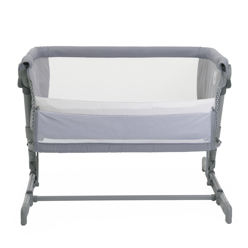 Patut atasabil Chicco Next 2 Me Go Soft grey cu saltea inclusa 0 luni+ - 7