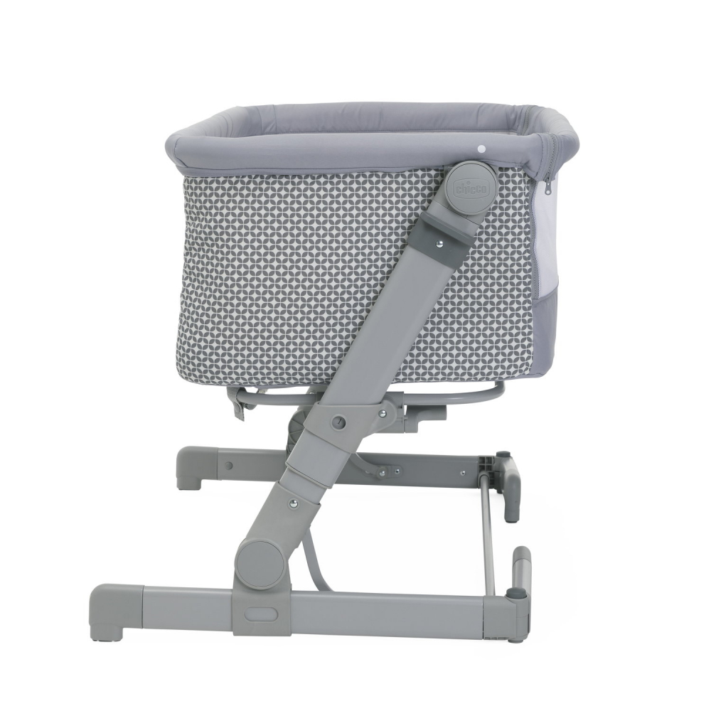Patut atasabil Chicco Next 2 Me Go Soft grey cu saltea inclusa 0 luni+ - 9