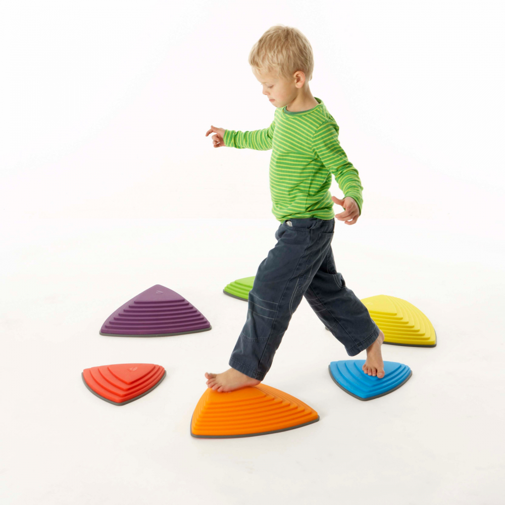 Set 6 piese pentru motricitate, echilibru Gonge Pietre de rau