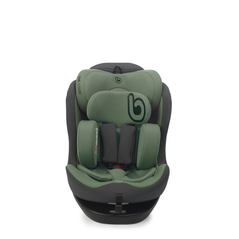Scaun auto pentru copii Be Cool Easy Be Grass I-Size, rotire 360 grade, 40-150 cm, 0-36 kg, cu isofix si centura Top Tether, conform cu standardul european de securitate ECE R129