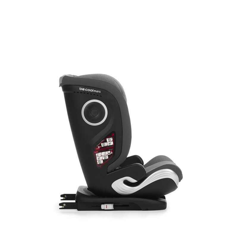 Scaun auto pentru copii Be Cool Mars Be Smoke I-Size, 100-150 cm, 4-12 ani, cu isofix, Protectie la impact lateral SPS, tetiera reglabila, conform cu standardul european de securitate ECE R129 - 2