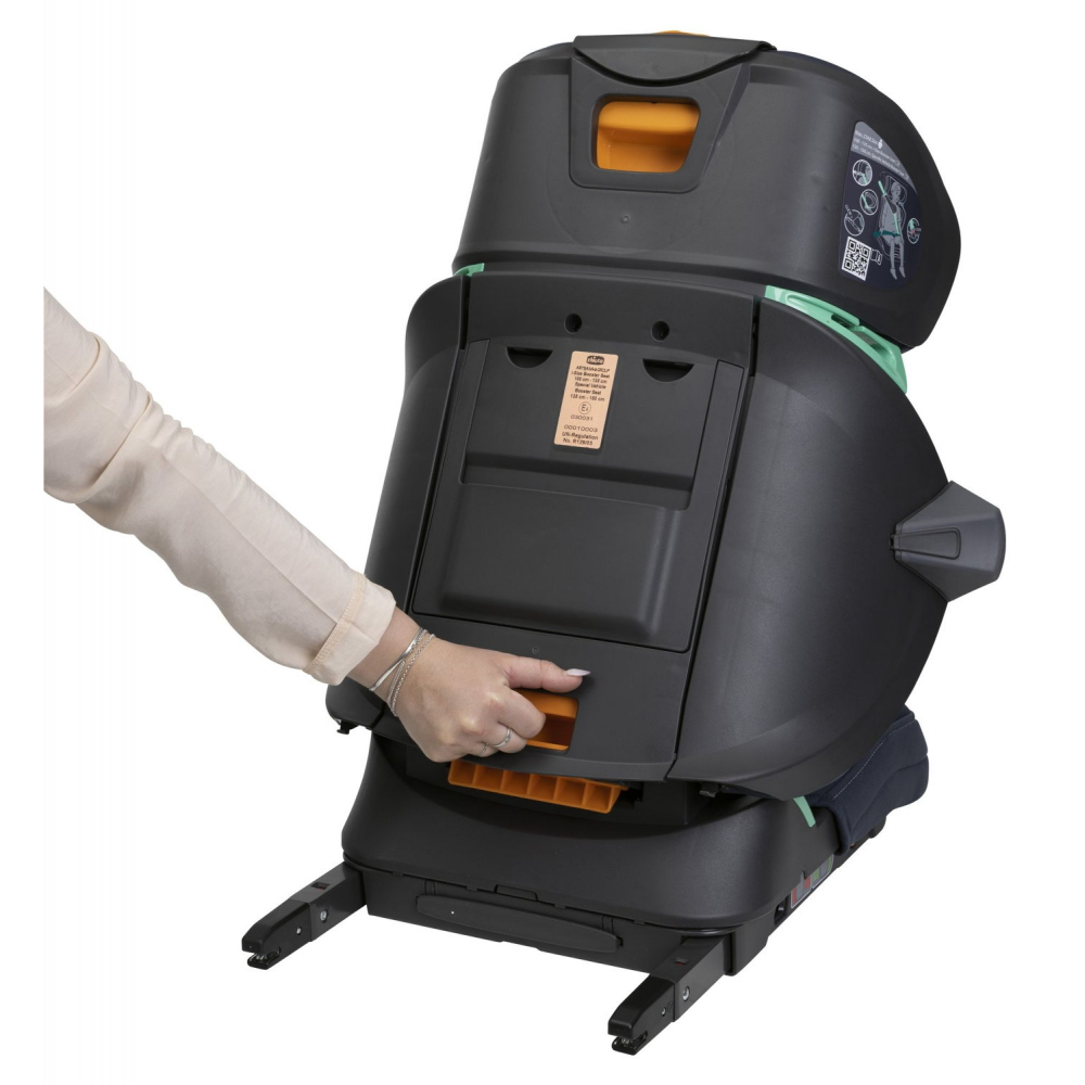 Scaun auto pentru copii Chicco FoldGo India Ink Albastru, I-Size, isofix, 100-150 cm, 3-12 ani - 2