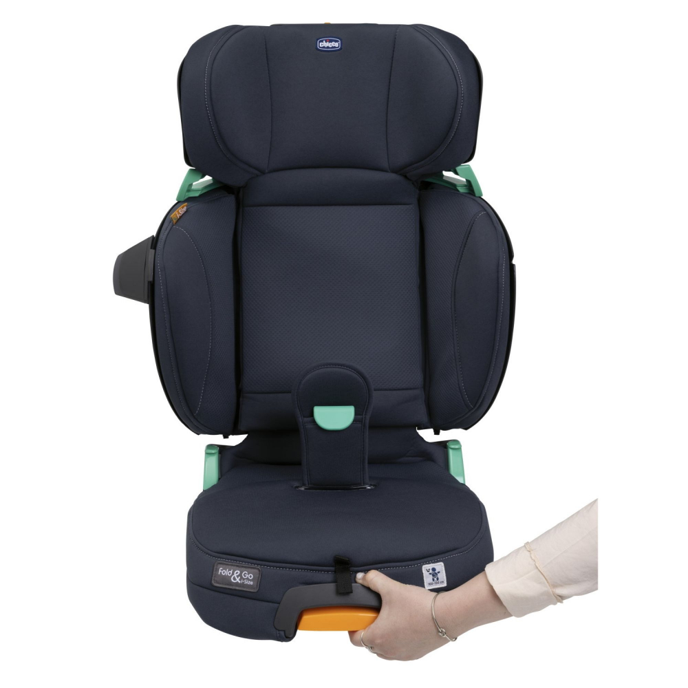 Scaun auto pentru copii Chicco FoldGo India Ink Albastru, I-Size, isofix, 100-150 cm, 3-12 ani - 7