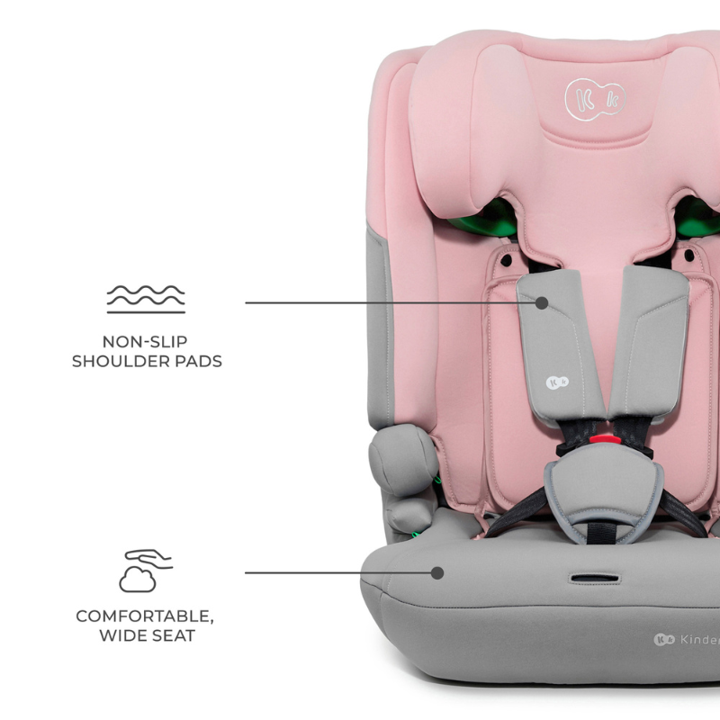 Scaun auto pentru copii Kinderkraft Comfy Pink, 75-150 cm, i-size, tetiera reglabila, SPS, spatar reglabil si detasabil - 2