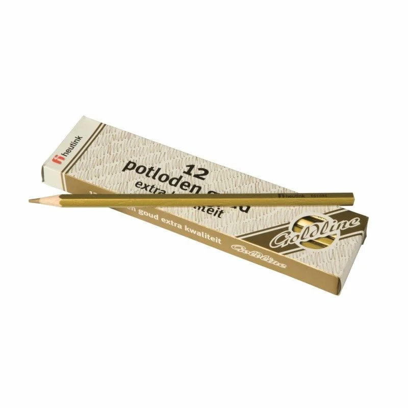 Set 12 creioane hexagonale aurii