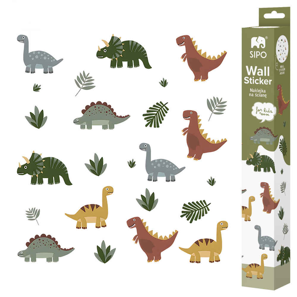 Sticker decorativ pentru copii autoadeziv Dinozauri 90x80 cm - 7