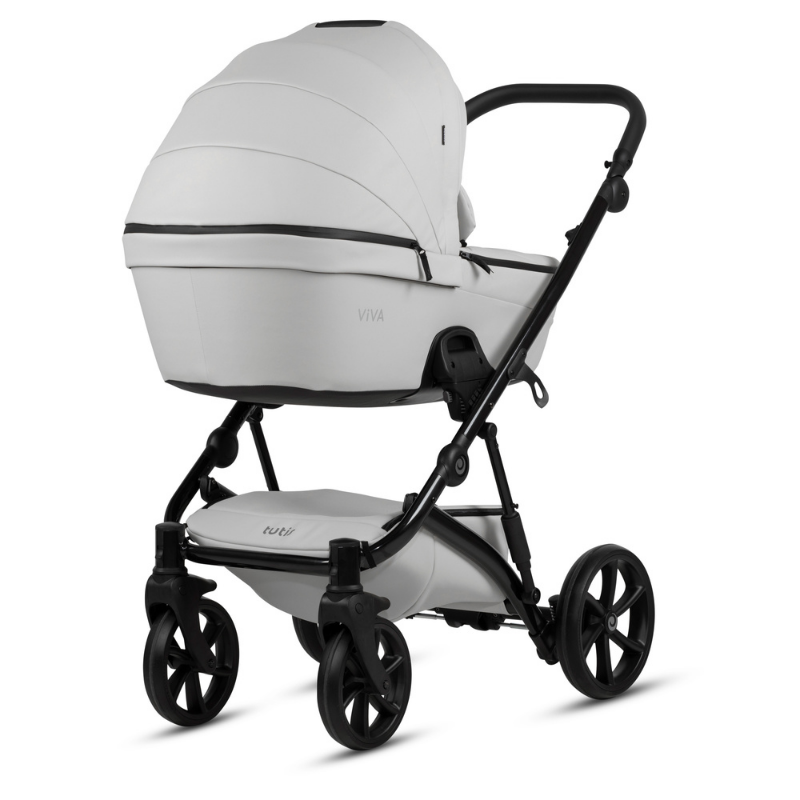 Carucior 2 in 1 Tutis Viva 5+ Cloud 085 din piele ecologica, sezut reversibil, spatar reglabil, roti cu blocare, bara detasabila, accesorii incluse - 3