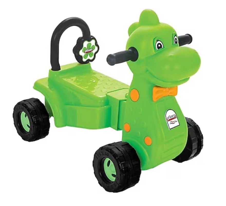 Vehicul Ride On fara pedale Pilsan Dino Green cu spatar inalt,manere ergonomice,recomandat de la 12 luni - 3