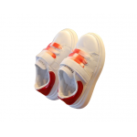 Adidasi albi cu insertie rosie marime 25