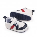 Adidasi albi cu insertii bleumarin Stock 3-6 luni marime 18