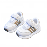 Adidasi albi cu insertii crem Sony marime 24