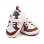 Adidasi albi cu insertii maro Stock 3-6 luni marime 18