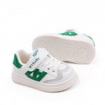 Adidasi pentru copii MyBaby alb cu insertii verzi marime 23