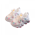 Adidasi albi cu valuri sclipitoare pentru copii marime 22