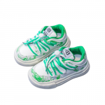 Adidasi alb cu verde in degrade marime 22