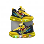 Adidasi galbeni cu luminite Robot marime 22