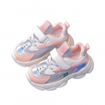 Adidasi gri sidefat cu roz pentru fetite marime 21