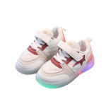 Adidasi pentru copii Star alb cu visiniu si luminite marime 22