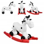 Balansoar multifunctional 2 in1 pentru copii cu roti Pilsan Cute Horse,baza detasabila,material rezistent,utilizare interior/exterior