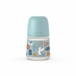 Biberon cu tetina din silicon SX Pro cu debit lent Suavinex 150 ml albastru