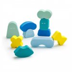 Joc de stivuire Quut Toys Blokki din spuma minty blue