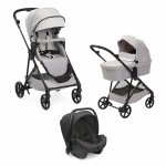Carucior pentru copii 3 in 1 Chicco Seety cu scaun auto Kory Plus I-Size FlorenceBeige 0 luni+