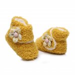 Botosei pentru fetite Floricica galben mustar 3-6 luni marime 18