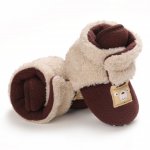 Botosei plusati Teddy crem cu visiniu pentru bebelusi 9-12 luni marime 20