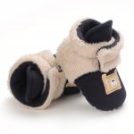 Botosei plusati Teddy negru cu crem pentru bebelusi 3-6 luni marime 18