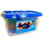 Set 90 cuburi de constructii transparente multicolor