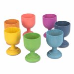 Set 7 cupe colorate din lemn TickiT