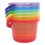 Set 6 galeti transparente colorate TickiT