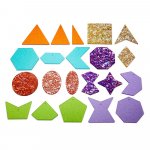Set 21 forme colorate cu sclipici Glitter Shapes TickiT
