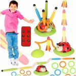 Joc de arcade distractiv pentru copii Gargarita muzicala rotativa Ikonka, cu functii multiple, de interior/exterior, aruncare la cos, telecomanda inclusa