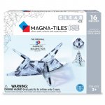 Set magnetic 16 piese Magna-Tiles Ice Transparent