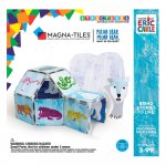Set 16 piese magnetice Ursule polar, tu ce auzi? Eric Carle Magna-Tiles Structures