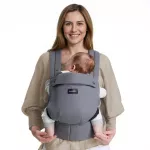 Marsupiu ergonomic si usor PureHug Cozy Gri Momcozy